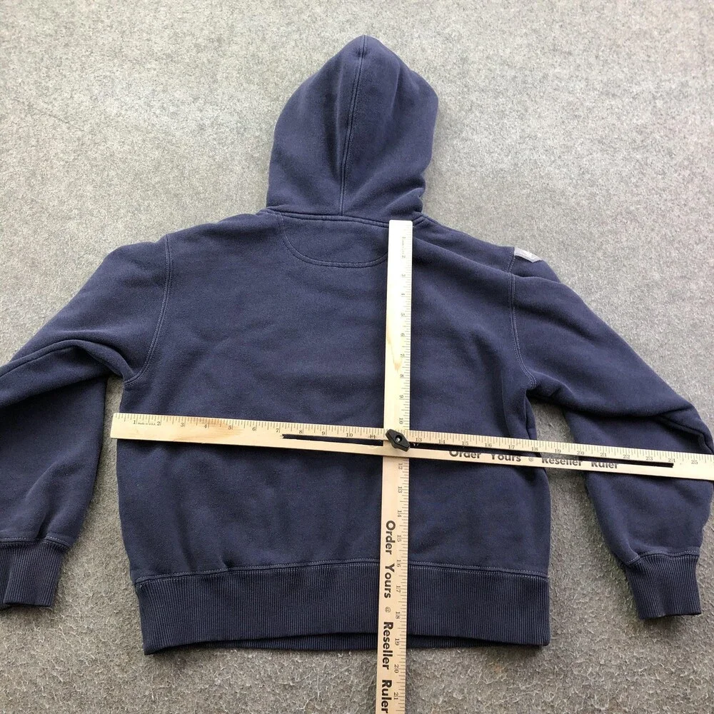 Vintage New York Yankees Hoodie Boys Large Blue MLB Baseball Majestic Pullover
